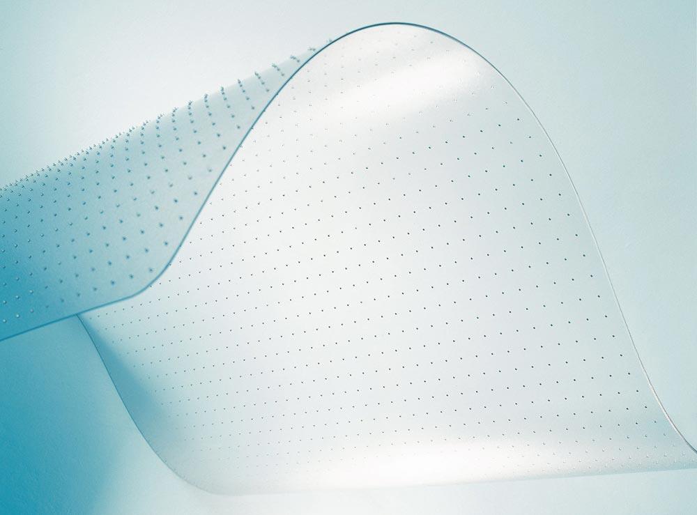 Bodenschutzmatte, Polyethylen LxB 900 x 1200 mm, für Teppiche, transparent