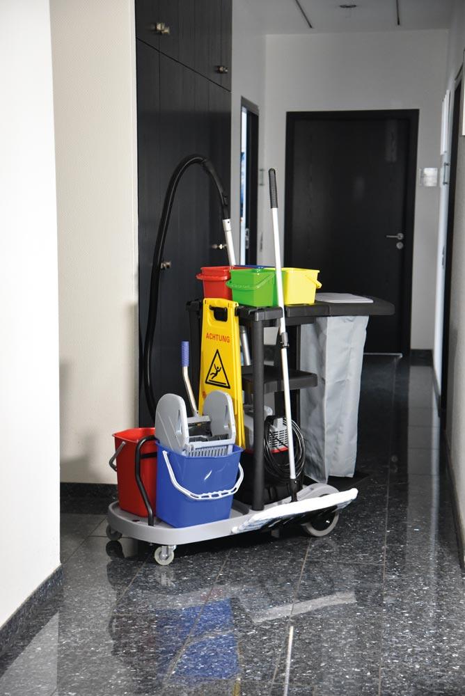 Servicewagen, Reinigungswagen voll ausgestattet
