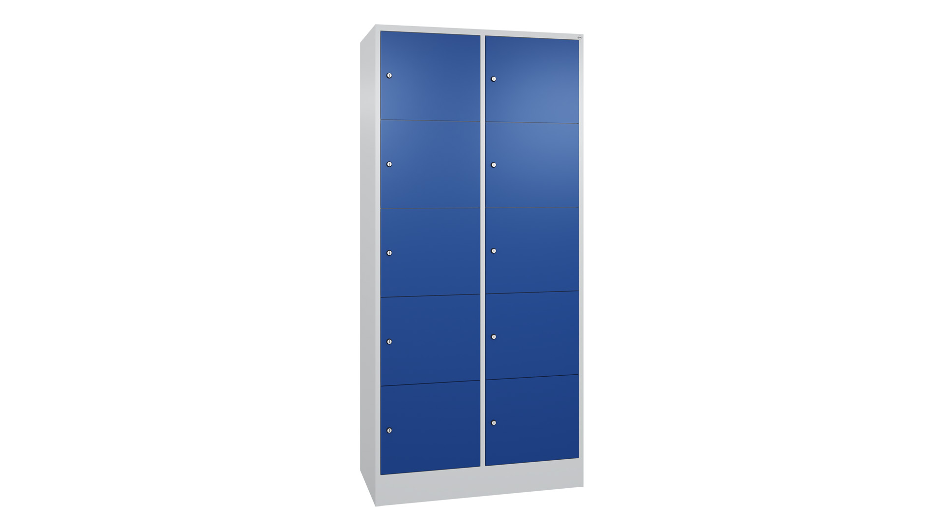 Fächerschrank, Breite 90 cm, Höhe 195 cm, Tiefe 48 cm, 10 Fächer