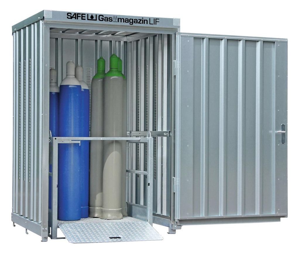 Gasflaschenlager, Gasflaschencontainer, Safe-Gasmagazin