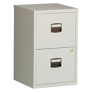 Bürocontainer, Standcontainer, BxTxH 413x400x672 mm, 2 Hängeregistraturen, lichtgrau