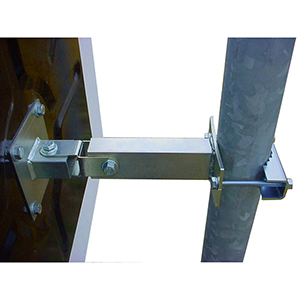 Verkehrsspiegel, Anti-Frost, rot/weißer Rahmen, Spiegelfläche Edelstahl, Rahmen Kunststoff, BxH 800x 600 mm, max. Beobachterabstand 20 m