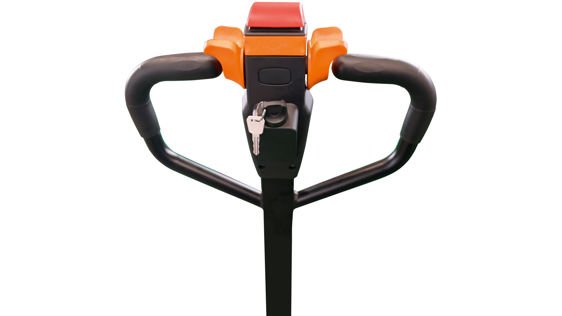 Hubwagen, E-Gabelhubwagen, vollelektrisch, Traglast 1500 kg, Gabellänge 1150 mm,Tragbreite 550 mm, LKW geeignet,  PU/Nylon-Räder, rot/schwarz