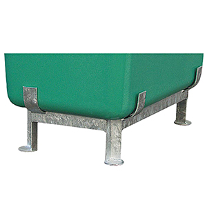 GFK-Rechteckbehälter, ohne Staplertaschen, Volumen 1500 l, BxTxH oben auß/inn 1820/1680x1390/1250x810/800 mm, Farbe grün