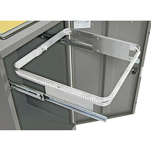 Wertstoffsammelbehälter, Volumen 75 l, handbetätigt, BxTxH 400x380x1000 mm, verz. Innenbehälter, Korpus graualuminium