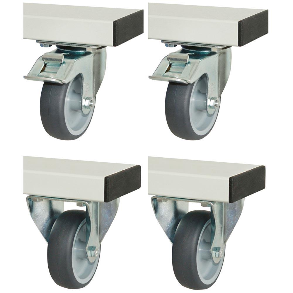 Rollensatz Arbeitstische zu elektr. Höhenverst. Arbeitstische