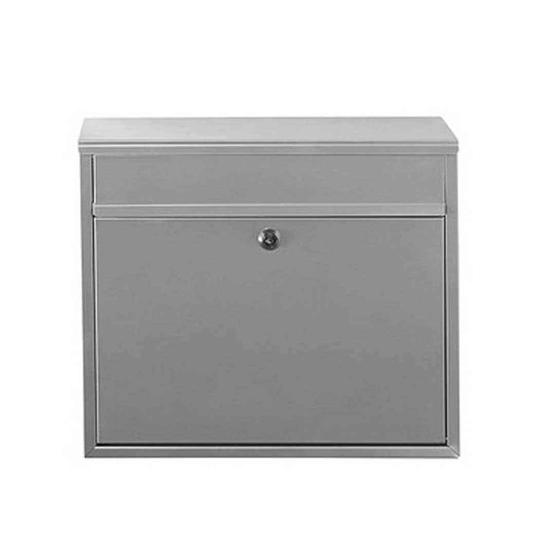 Briefkasten, silberfarben, BxTxH 360x150x310 mm