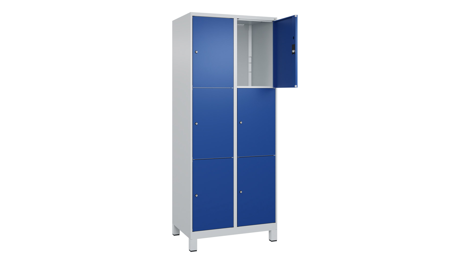 Fächerschrank, Breite 80 cm, Höhe 195 cm, Tiefe 50 cm, 6 Fächer
