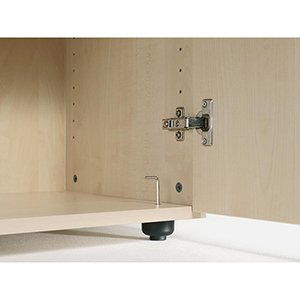 Büroregal, BxTxH 400x400x2160 mm, 6 OH, 5 Böden, Justierfüße, ahorn