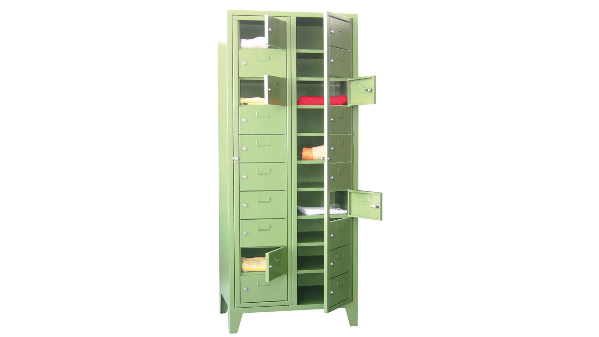 Wäscheschrank - Wäscheverteilschrank, Breite 77 cm, Höhe 185 cm, Tiefe 50 cm, 20 Fächer