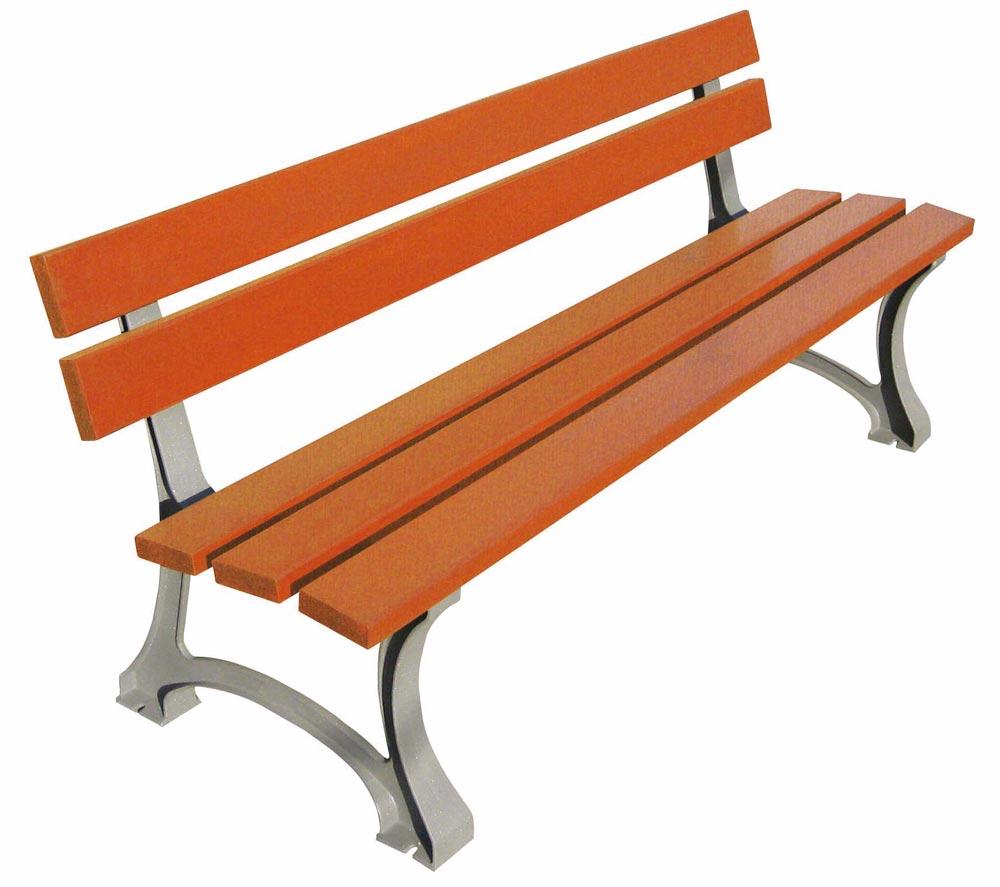 Parkbank aus Stahl/Holz - Breite: 200 cm