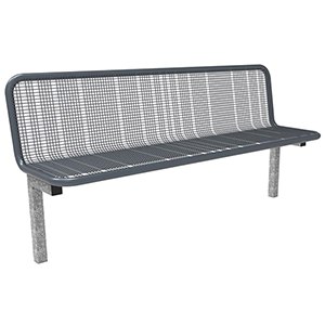 Parkbank aus Stahl - Breite: 179,5 cm - Farbe: DB 703 eisenglimmer