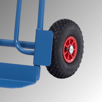 Sackkarre, Stahlrohrkarre - Traglast 250 kg - Schaufelmaß (BxL) 400 x 150 mm - Luftbereifung