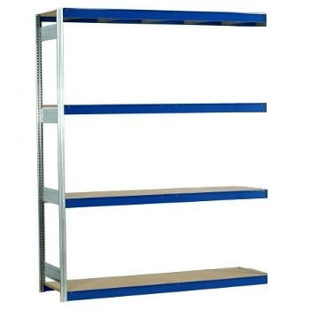 Weitspannregal EMMA - Breite: 201 cm - Tiefe: 50 cm - Höhe: 200 cm - 4 Böden - Anbaufeld