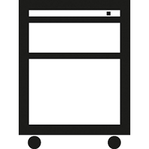 Rollcontainer, BxTxH 417x800x579 mm, 1 Utensilienschub, 1 Schublade, 1 Hängeregistratur, mit Selbsteinzug/Dämpfung, Schloss, weißaluminium