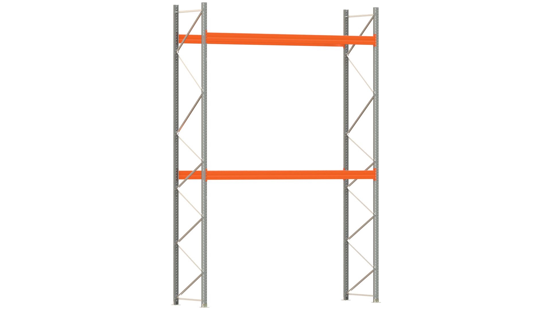 Palettenregal ARTUS - Breite 377 cm - Höhe 550 cm - Tiefe 110 cm - Fachlast 3600 kg - 12 Palettenstellplätze