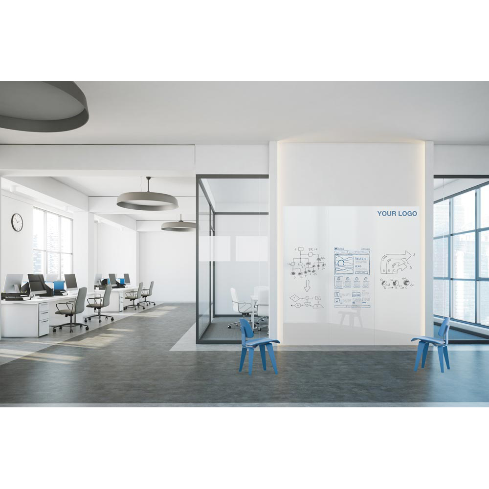 Whiteboard, Magnettafel, Stellwand, Projektionswand, BxH 980x1980 mm, rahmenlos,erweiterbar