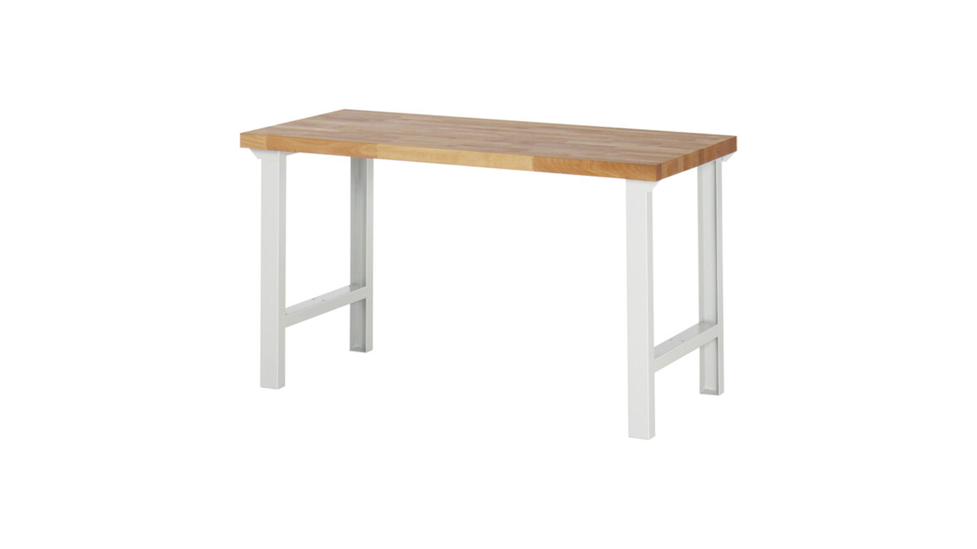 Werkbank, BxTxH 1500x700x840 mm, Platte Buche 40 mm, RAL 7035, Traglast 750 kg