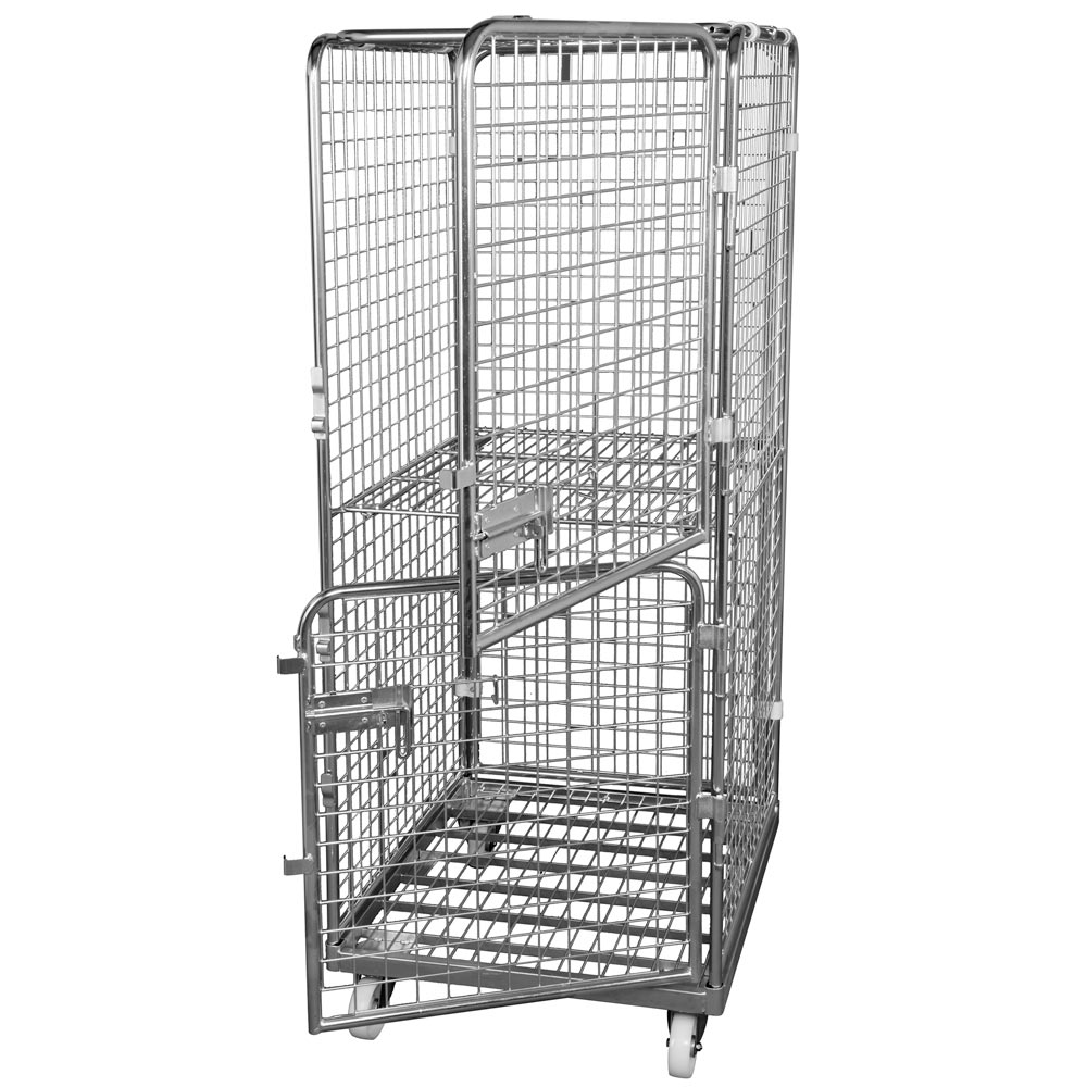 Rollbox mit Drahtgitterwänden