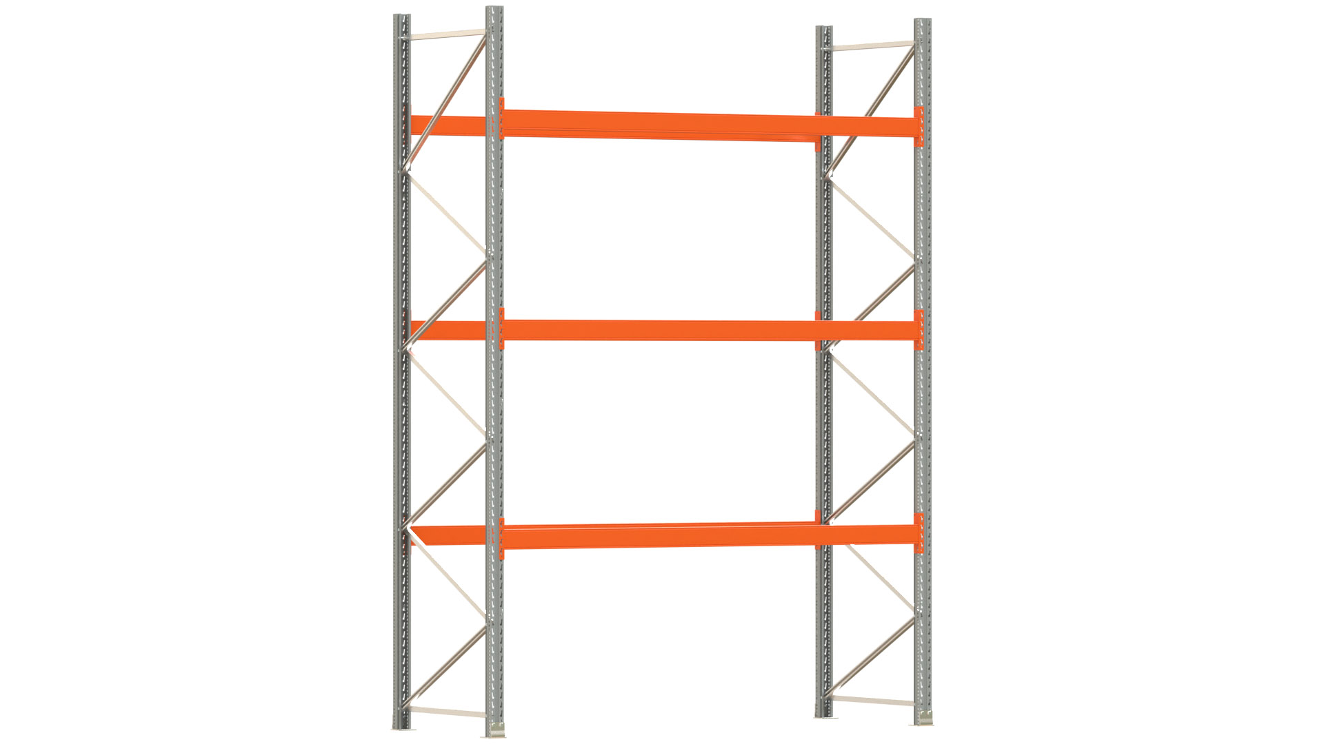 Palettenregal ARTUS - Breite 287 cm - Höhe 400 cm - Tiefe 110 cm - Fachlast 2000 kg - 12 Palettenstellplätze