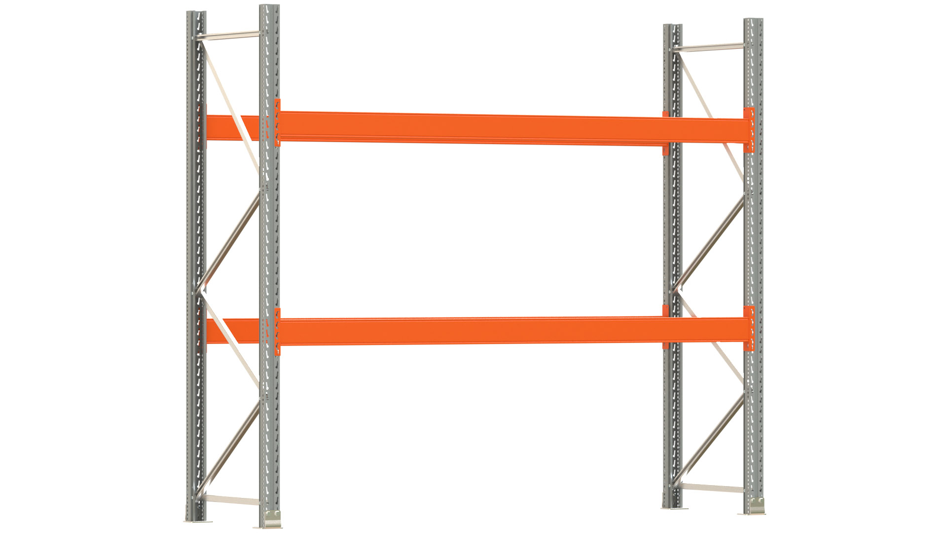 Palettenregal ARTUS - Breite 287 cm - Höhe 250 cm - Tiefe 80 cm - Fachlast 3000 kg - 6 Palettenstellplätze