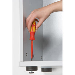 Aktenschrank mit Schiebetüren, Büroschrank, BxTxH 1200x400x748 mm, 2 OH, 1 Boden, Schloss, weiß