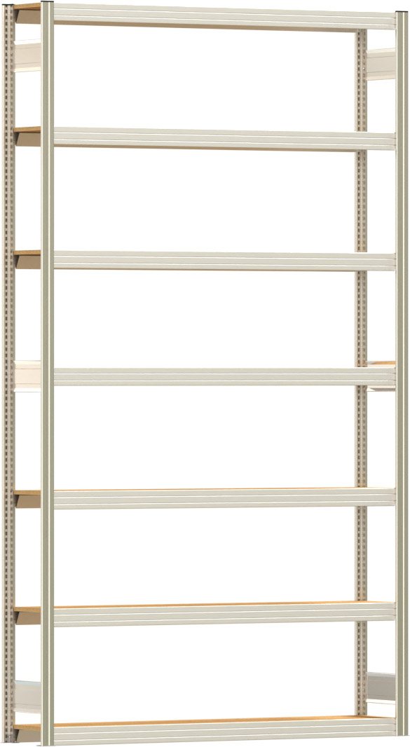 Fachbodenregal BERT - Breite: 169,5 cm - Tiefe: 30 cm - Höhe: 300 cm - 7 Böden - Grundregal