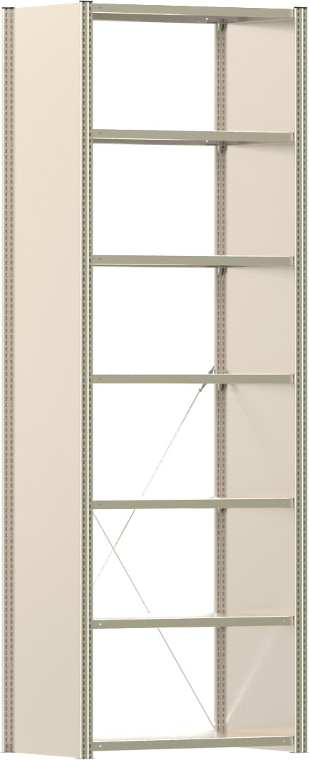 Fachbodenregal BERT - Breite: 128,5 cm - Tiefe: 60 cm - Höhe: 300 cm - 7 Böden - Grundregal