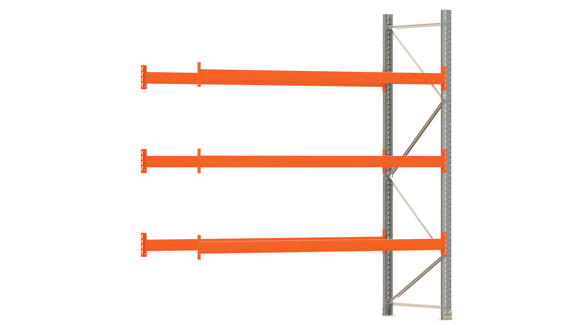 Palettenregal ARTUS - Anbaufeld - Breite 278,5 cm - Höhe 300 cm - Tiefe 110 cm - 3 Träger Ebenen