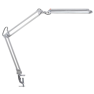 Schreibtischlampe, LED-Leuchte ATLANTIC, Leuchtenkopf 330x70 mm, Höhe 420 mm, 21 LEDs, 9 W, silber