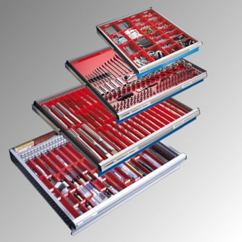 Lista Schubladenschrank - 14.256.020 - 850x564x572 mm (HxBxT) - 5 Schubladen - 75 kg - Key Lock - lichtgrau (RAL 7035)