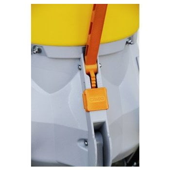 Robuster Streuwagen für Winterdienst und Gartenbau - 6 Streustufen - bis 4 m Streubreite - Volumen 20 l - luftbereift - Edelstahl/Composite