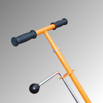 Streuwagen, Salzstreuer, Düngewagen, Kastenstreuer, Saatgut, 35 l Volumen, Edelstahl und Polyetylen, bis zu 600 mm Streubreite regelbar, luftbereift