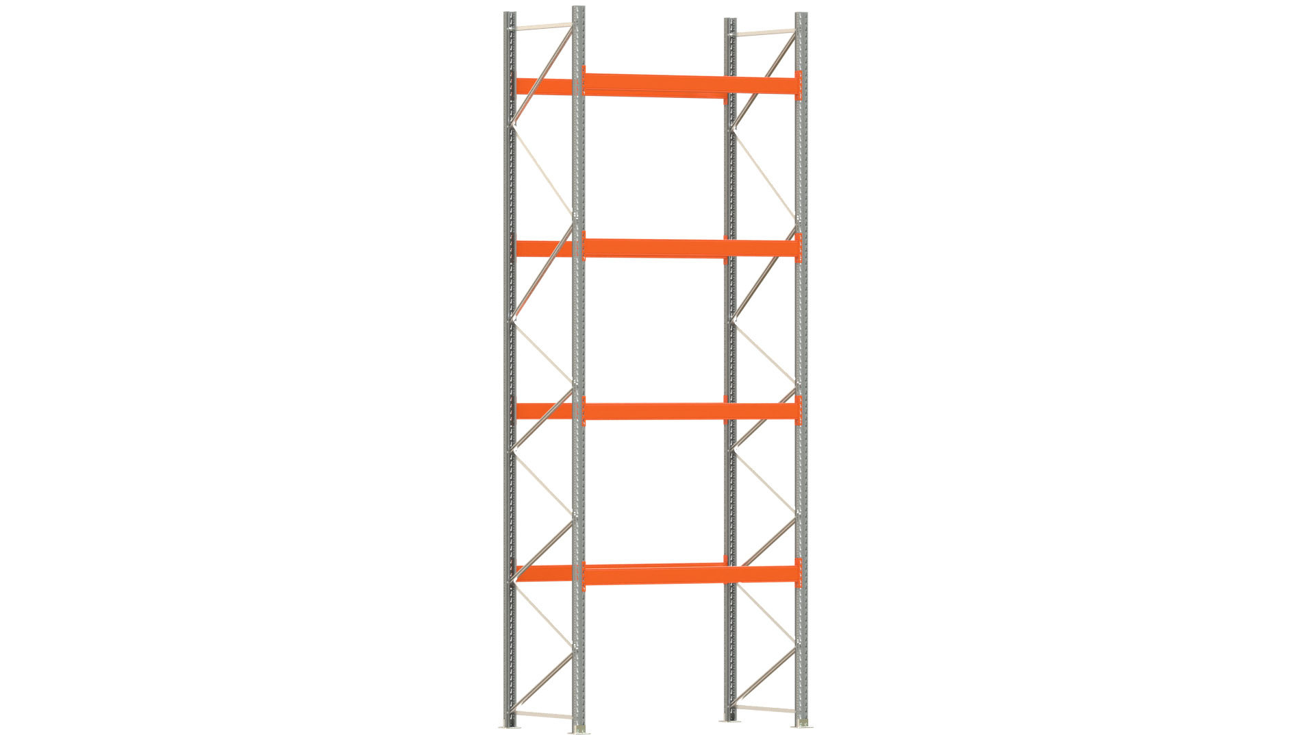 Palettenregal ARTUS - Breite 207 cm - Höhe 550 cm - Tiefe 110 cm - Fachlast 2250 kg - 10 Palettenstellplätze