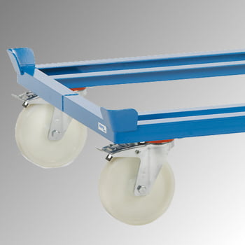 Fetra Palettenfahrgestell - Tragkraft 1.050 kg - 329 x 855 x 1.255 mm (HxBxT) - Polyamid Rollen