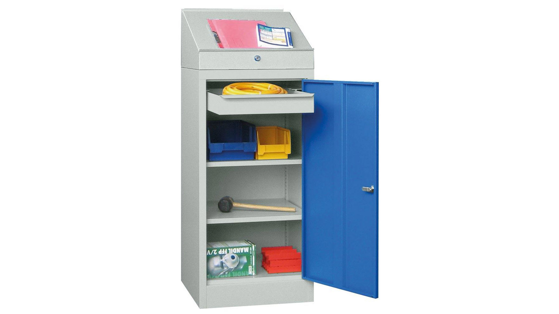 Stehpult mit Schrank