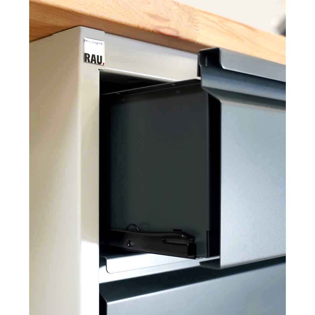 Werkbank 7000 BR, BxTxH 1500xT700xH890 mm, Platte Buche 40 mm 40 mm, 4 Schubladen 180 mm, zerlegte Anlieferung, RAL 7035/7016