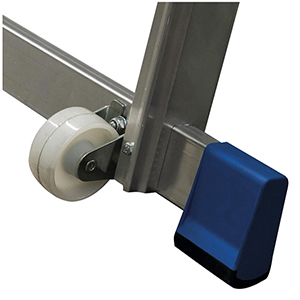 Teleskop-Plattformleiter, Plattformhöhe höhenverstellbar bis 2640 mm, 8-10 Sprossen, Plattform 500x450 mm, Gewicht 26 kg