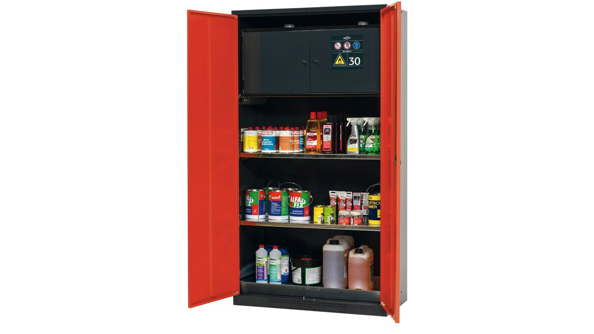 Gefahrstoffschrank, Chemikalienschrank mit Sicherheitsbox