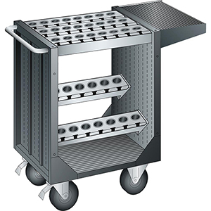 CNC-Werkzeugwagen, BxTxH 1077x514x932 mm, 40 Halter ISO-SK 40, RAL 7035