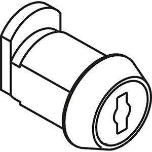 Drehzylinderschloss schwarz