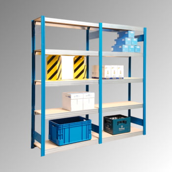 Fachbodenregal BERT - Breite: 128,5 cm - Tiefe: 30 cm - Höhe: 300 cm - 7 Böden - Anbauregal