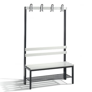 C+P Sitzbank für Umkleide und Garderobe, Breite 100 cm, Höhe 165 cm, Tiefe 40,3 cm