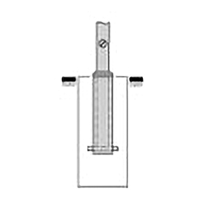Sperrpfosten aus Alu, quadr. 70x70 mm, mit 3 roten Ringen herausnehmbar aus Bodenhalterung, mit Dreikant-Feuerwehrverschluß