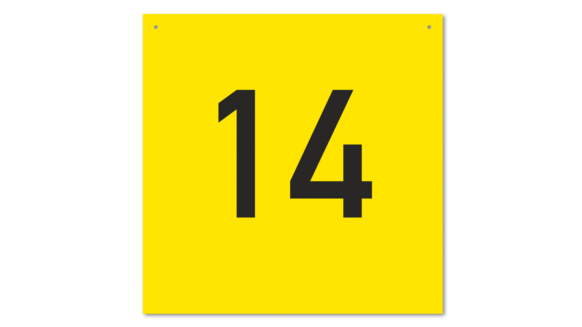 Regalzeilenschild gelb