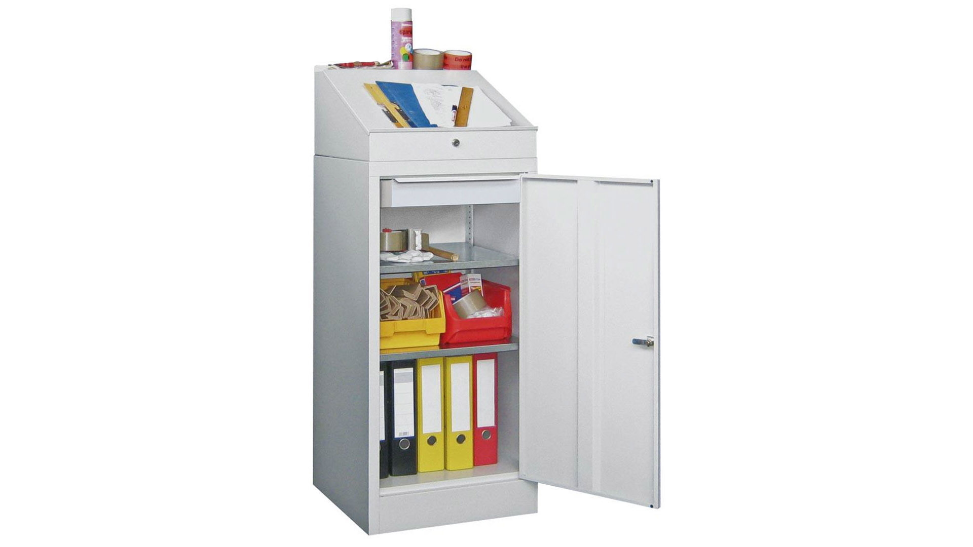 Stehpult mit Schrank