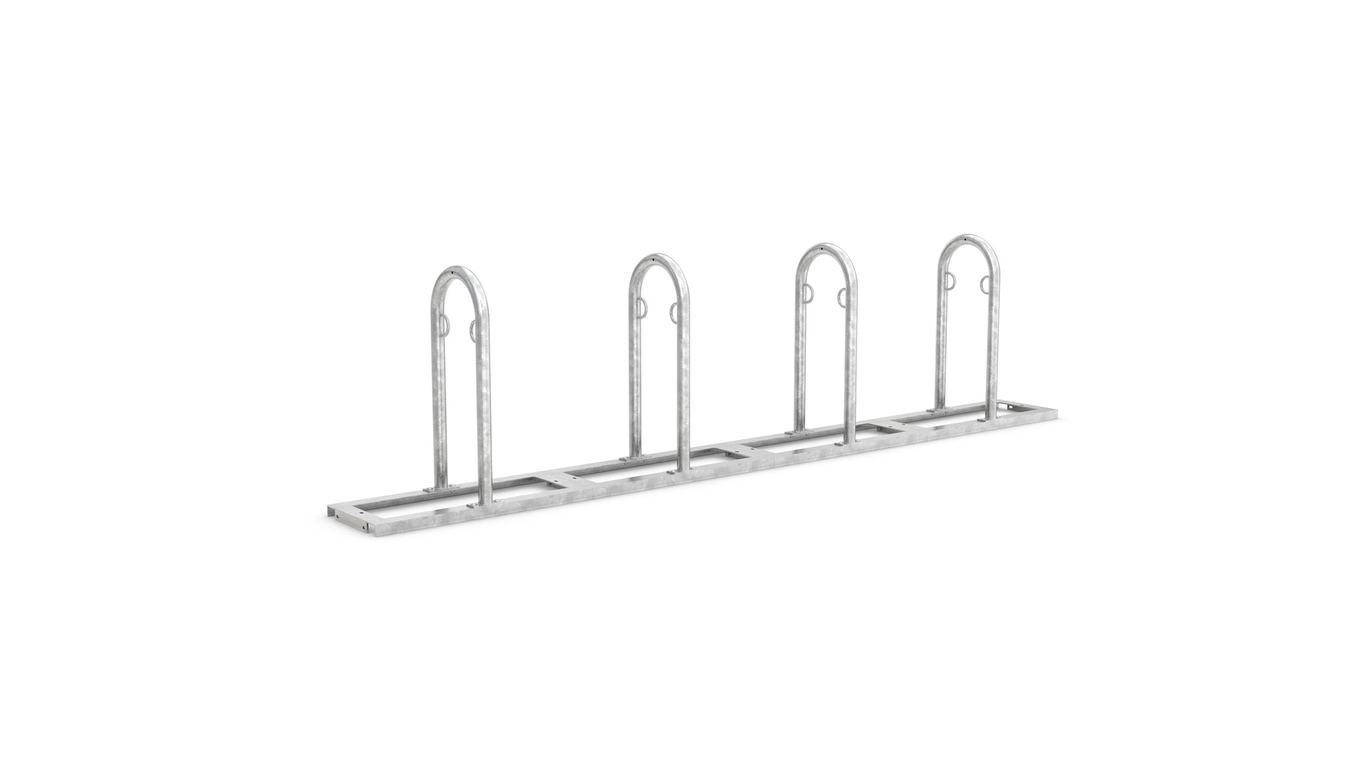 Fahrradbügel, Anlehnbügel - für 8 Fahrräder - Breite: 340 cm - verzinkt