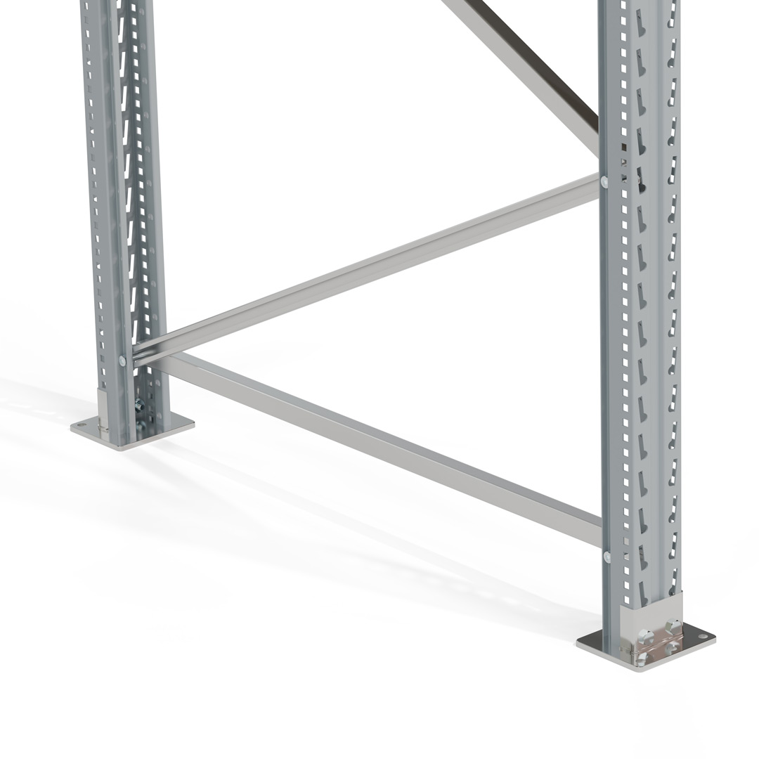 Palettenregal ARTUS - Anbaufeld - Breite 198,5 cm - Höhe 250 cm - Tiefe 110 cm - 2 Träger Ebenen