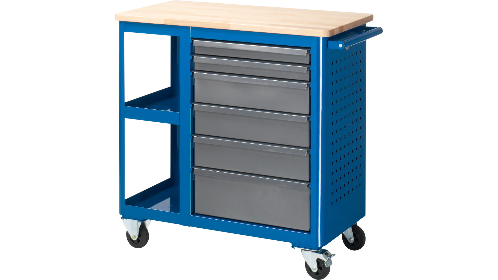 Werkstattwagen, Rollwerkbank mit Bucheplatte