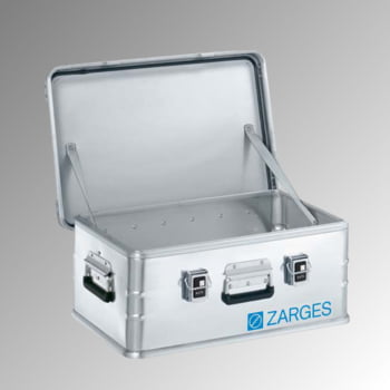 ZARGES Universalkiste K 470 - 42 l, Lagerbox, Alu Kiste - Breite 600 mm - Höhe 250 mm - Tiefe 400 mm - Aluminiumkiste